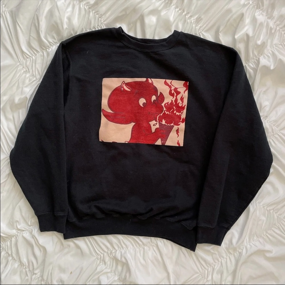 hot stuff cute devil creneck sweatshirt